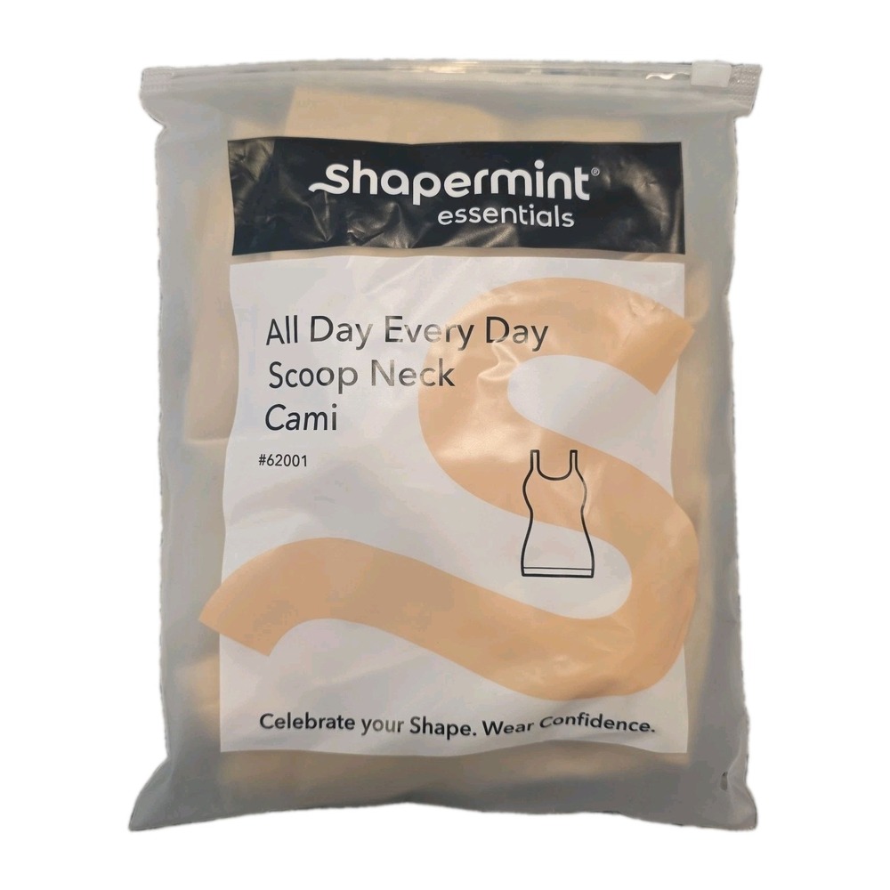 NEW Shapermint Essentials All Day Every Day Scoop Neck Shapewear Tank Nude 2XL
